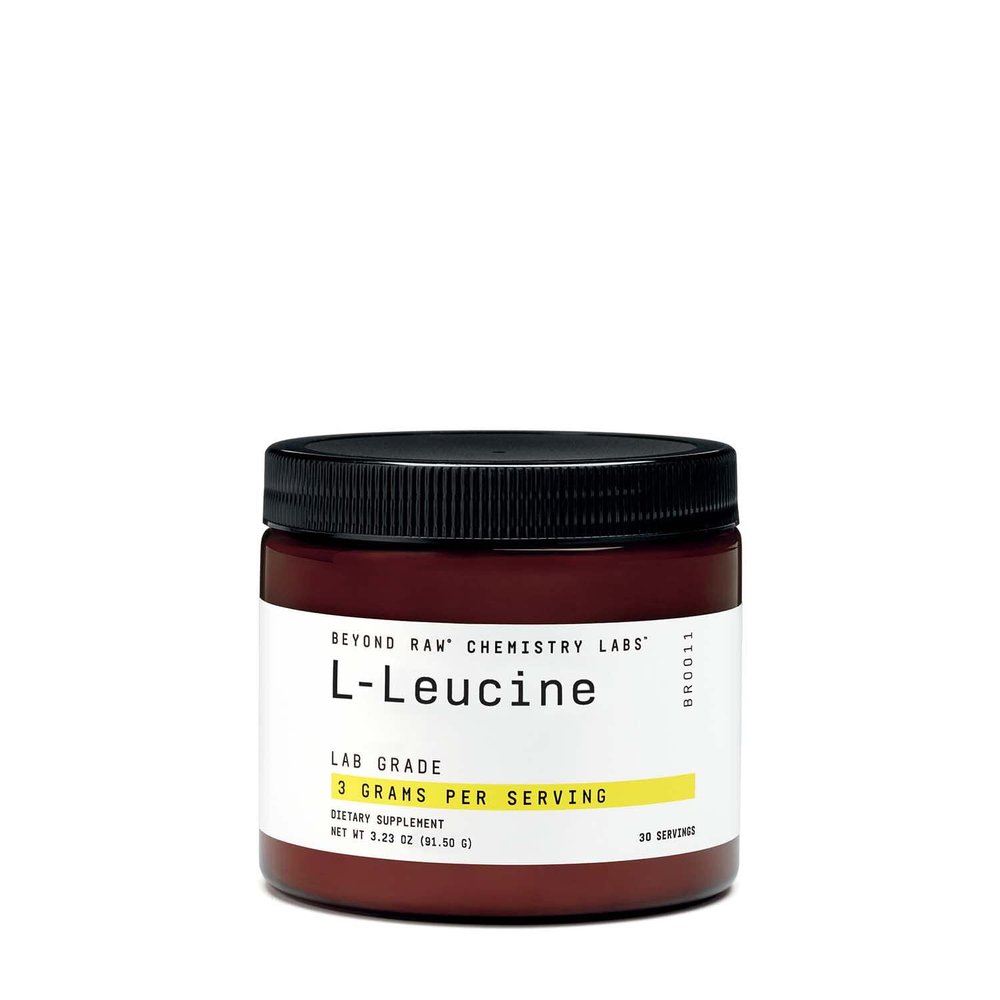 BEYOND RAW Chemistry Labs L-Leucine Powder, Fuels Muscles, 30 Servings