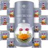 Teabloom Holiday Flowering Teas - 12 Assorted, Delicious Berry Blooming Teas - Premium Green Tea + Cranberry, Blueberry, Acai Berry & Strawberry view 1