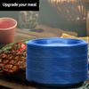 Blue Plastic Plates 9 Inch - 50 count - Plastic Solid Round Party Plates For Weddings, BBQs, Birthday Plates - Disposable Blue Plates - Plastic Dessert Plates view 4