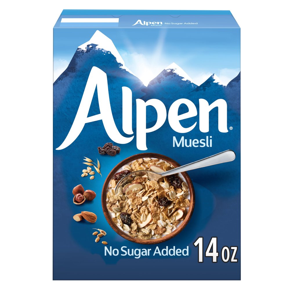 Alpen Muesli Cereal, No Sugar Added, 14 Ounce (Pack of 6)
