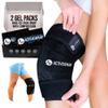 ActiveWrap - Knee Ice Pack Wrap with Compression, 2 Reusable Gel Heat & Cold Packs for Knee Pain, Sore Legs & Shin Splints. Flexible Cold Wrap for Injury and Swelling Control & Joint Support - One Size Fits Most view 1
