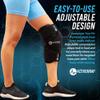 ActiveWrap - Knee Ice Pack Wrap with Compression, 2 Reusable Gel Heat & Cold Packs for Knee Pain, Sore Legs & Shin Splints. Flexible Cold Wrap for Injury and Swelling Control & Joint Support - One Size Fits Most view 3