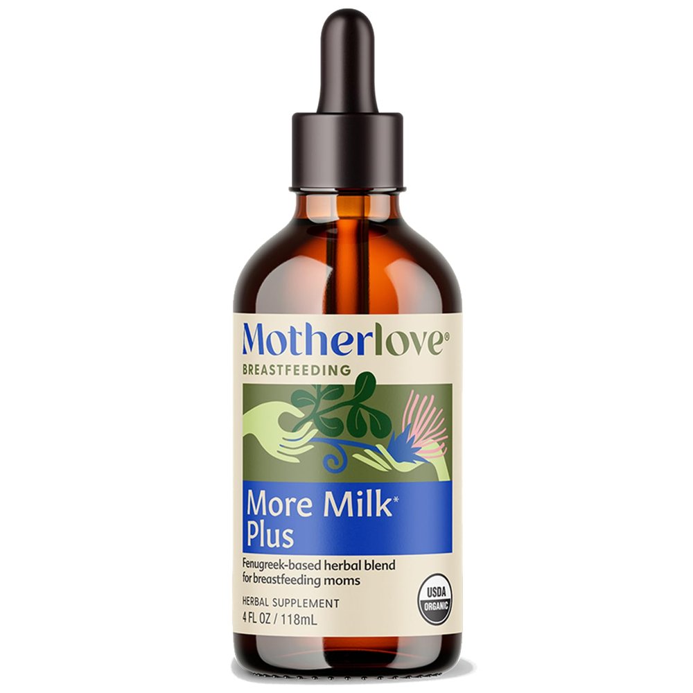 Motherlove More Milk Plus Tincture (4 oz Value Size) Fenugreek-Based Lactation Supplement to Support Breast Milk SupplyUSDA Certified Organic, Vegan, Kosher, Soy-Free