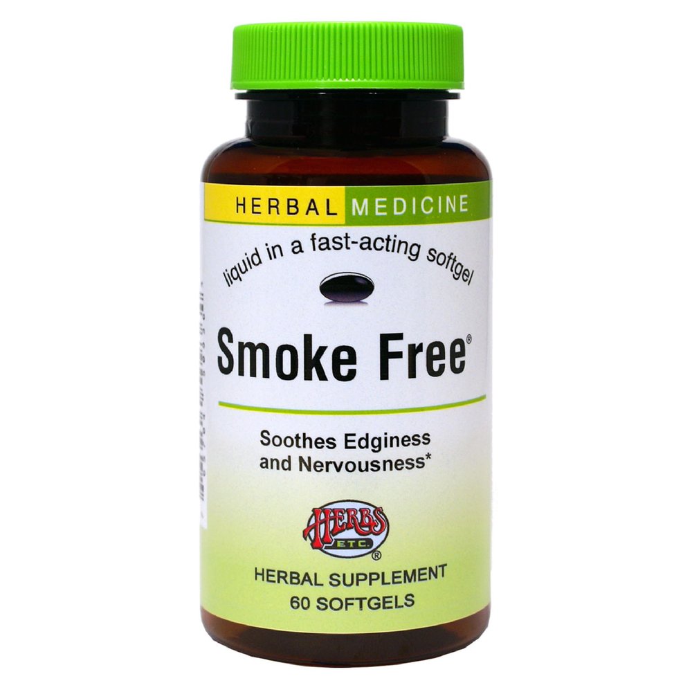 Herbs, Etc. Smoke Free - Support While Quitting - Healthy Respiratory System Support - Aids Against Edginess & Unpleasant Attitudes - 60 Softgels (60 Servings)
