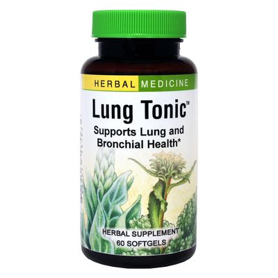 Herbs Etc. Lung Tonic - Lung Supplement for Bronchial Support - Healthy Breathing Support with Mullein, Horehound & Grindelia - 60 Softgels