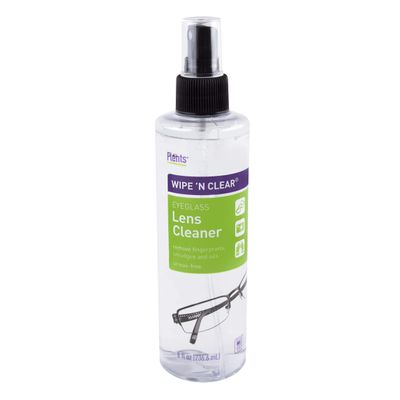 Flents Wipe 'N Clear Eyeglass Lens Cleaner Spray, 8 fl oz (236 mL)