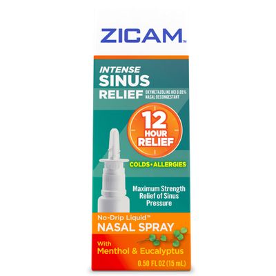 Zicam Intense Sinus Relief No-Drip Nasal Spray, 0.50 Fl Oz