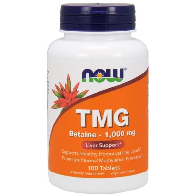 NOW TMG 1000mg, 100 Count (Pack of 2)