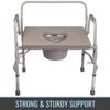 DMI Bedside Commode, Portable Toilet, Commode Chair, Raised Toilet Seat with Handles, Holds up to 500 Pounds with Included 7 qt Commode Bucket, Adjustable from 19-23 Inches, Extra Wide Commode view 3