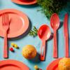 Disposable Plastic Cutlery Set | Red | Pack of 48 view 3