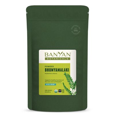 Banyan Botanicals Bhumyamalaki Powder Organic Liver Health Supplement* Phyllanthus spp. for Natural Detoxification & Cleansing of The Liver* 1/2 Pound Non GMO Sustainably Sourced Vegan