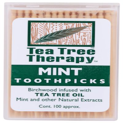 Tea Tree Therapy, Toothpicks Mint Tea Tree, 100 Count