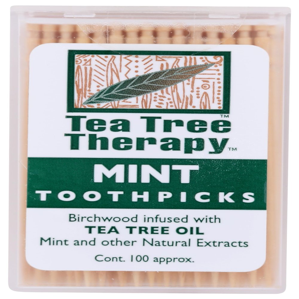 Tea Tree Therapy, Toothpicks Mint Tea Tree, 100 Count