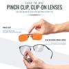 Spectra479 Blue Light Blocking Clip On Glasses - 99.9 Percent Effective Computer Glasses for Men & Women, Durable Lightweight, Reduce Eyestrain, Headaches and Improve Sleep (Nighttime Lens) view 3