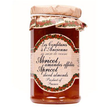 Apricot Almond Jam Andresy All natural French jam pure sugar cane 9 oz jar Confitures a l'Ancienne, Three