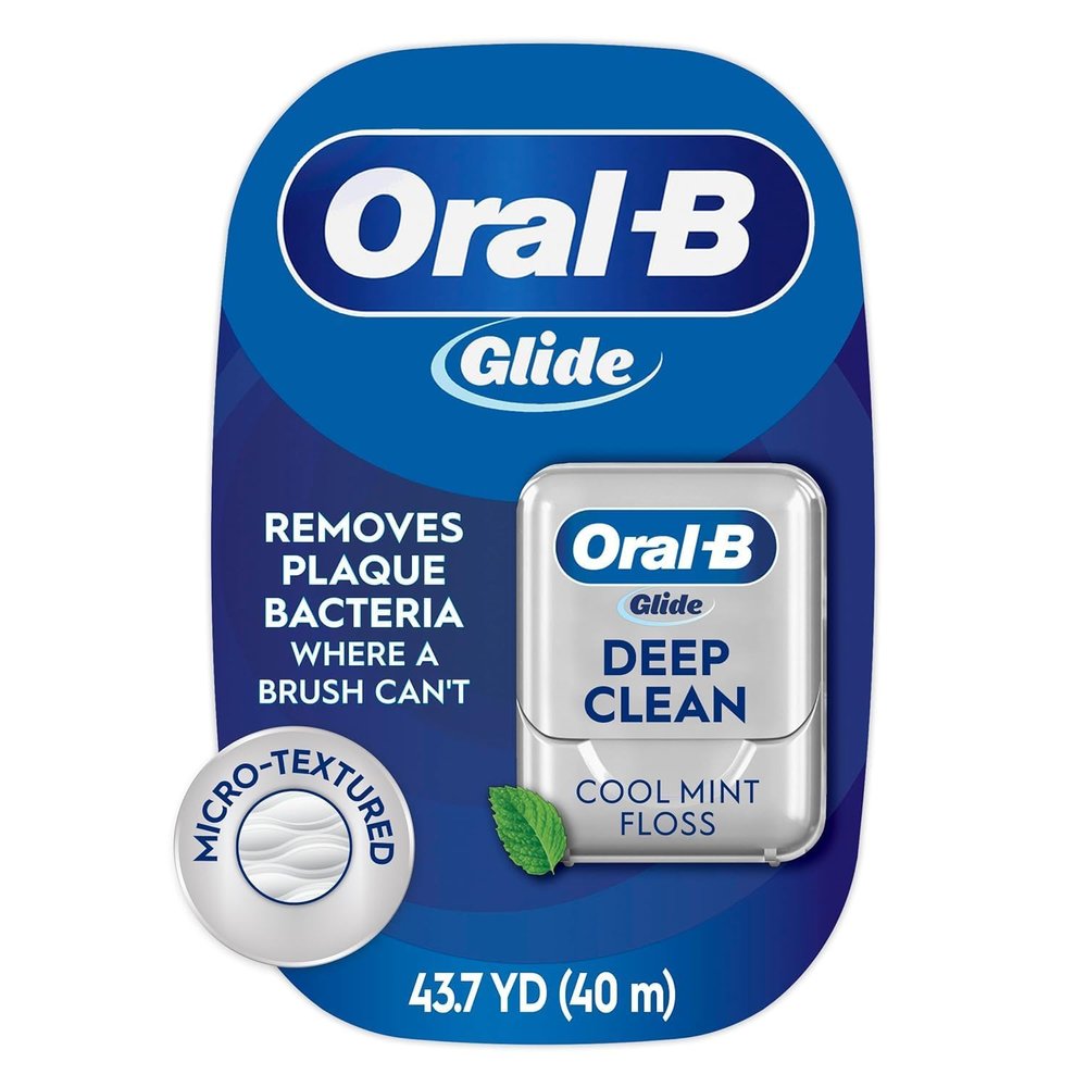 Oral-B Glide Pro-Health Deep Clean Cool Mint Flavor Floss 40 M (Pack of 6)