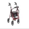 Drive Medical 795BU Duet Folding Transport Wheelchair and Rollator Walker, Burgundy view 1