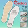 Pedag Summer, Pure Terry Cotton Insoles, Handmade in Germany, Absorbs Sweat & Controls Odor, Ideal for Wear Without Socks, Washable, US Women 8/ Men 5/ EU 38, White, 1 Pair view 2