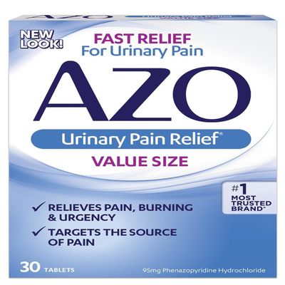 AZO Urinary Pain Relief Value Size, with Phenazopyridine Hydrochloride, Fast Relief, Relieves UTI Pain, Burning & Urgency, Targets the Source of Pain, #1 Most Trusted Brand, 30 Tablets