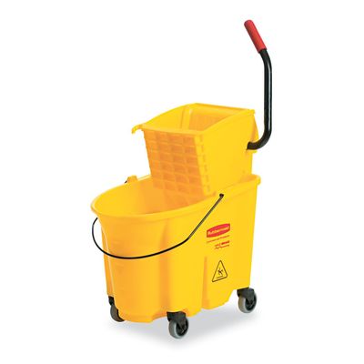 Rubbermaid Commercial FG748018 WaveBrake Side Press Combo Mopping System 26 qt Capacity, 18.6" Length x 15.6" Width x 16.7" Height, Yellow