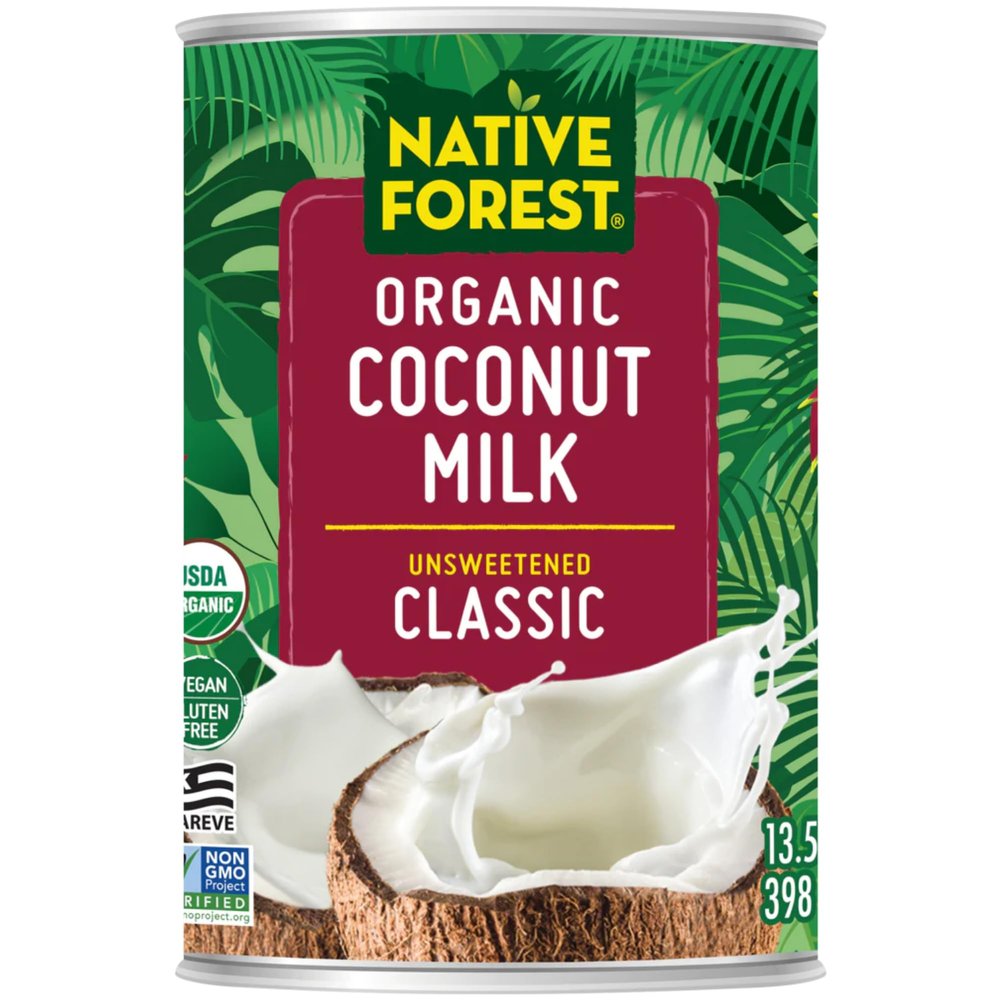 Native Forest Organic Coconut Milk Unsweetened - Coconut Milk Canned, Unsweetened Coconut Milk Organic, Classic - 13.5 Fl Oz (Pack of 12)
