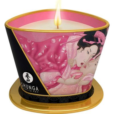 Shunga Caress by Candlelight Massage Candle - Aphrosisia/Roses