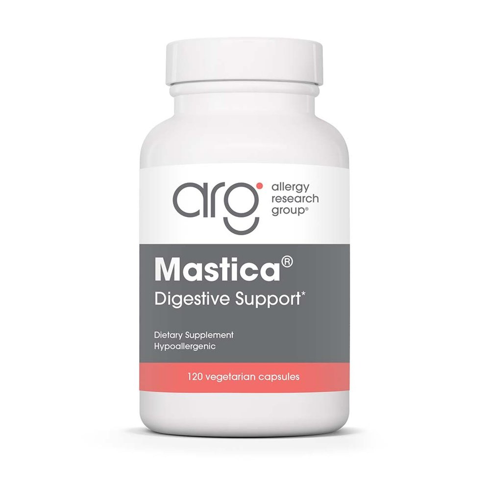 Allergy Research Group Mastica - Mastic Gum Capsules, Digestive Health Supplement for Adults, Mastic Resin Powder Capsules for Gut Health Support - 120 Count