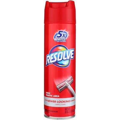 Resolve High Traffic Carpet Foam, 22 oz Can, Cleans Freshens Softens & Removes Stains (Pack of 4)