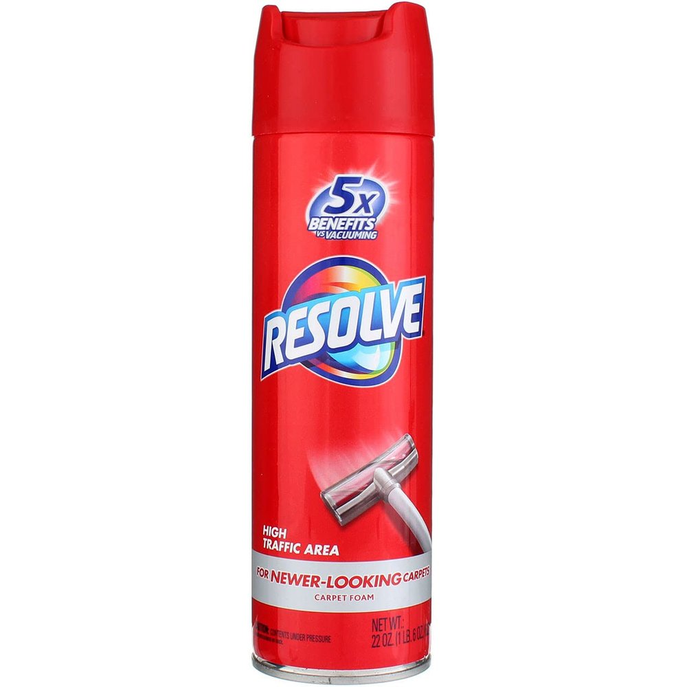 Resolve High Traffic Carpet Foam, 22 oz Can, Cleans Freshens Softens & Removes Stains (Pack of 4)