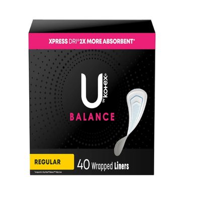 U by Kotex Lightdays Plus Absorbent Liners 40ct