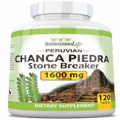 NaturalisimoLife Chanca Piedra 1600 mg per Serving  120 Tablets - Peruvian Chanca Piedra