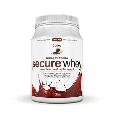 ANDREW LESSMAN Secure Whey Complete Meal Replacement - Coffee 60 Servings - Only 70 Calories, 7 Grams Ultra-Pure Whey Protein, Vitamins, Minerals, Low-Fat, Nutritious, Delicious, Mixes Instantly