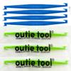 2 in 1 Outie Tool Aligner Remover for Invisible Braces | Easily and Safely Removes Top & Bottom Trays | 7 Count (Sky Blue/Neon Green) view 1