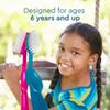 RADIUS Kidz Toothbrush Children's Right Hand BPA Free ADA Accepted Designed to Clean Teeth & Gums for Children 6 Years & Up - Pink Purple Green - Pack of 3 view 2