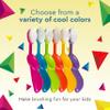 RADIUS Kidz Toothbrush Children's Right Hand BPA Free ADA Accepted Designed to Clean Teeth & Gums for Children 6 Years & Up - Pink Purple Green - Pack of 3 view 4