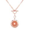 MESINYA Rose Gold Color Yoga Lotus Aromatherapy/Essential Oils Surgical S.Steel Diffuser Locket Pendant Necklace (24inch Chain) view 1