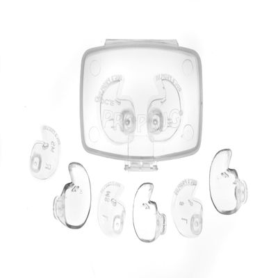 Docs Proplugs Combo Pack  (Adult 18+)  Vented  Clear  Includes Case | 4 Sizes in One Pack | Reusable Earplugs for Surfing, Swimming, Diving & More | Blocks Water & Noise | Made in USA
