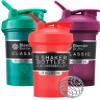 BlenderBottle Classic V2 Shaker Bottle Perfect for Protein Shakes and Pre Workout, 20-Ounce (3 Pack), Red, Green, Plum view 1