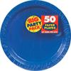 Bright Royal Blue Round Paper Plates - 8.5" (50 Pc) - Sturdy & Eco-Friendly Party Essentials - Perfect for Celebrations & Events view 4