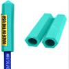 ARK Krypto-Bite Chewable Pencil Topper, Sensory Chew Toys for Kids & Adults, Medical-Grade Chew Fidget for Autism, ADHD, SPD, Anxiety, Includes 1 Eraser-Less Pencil, XT, Firm, Teal, 3-Pack view 1