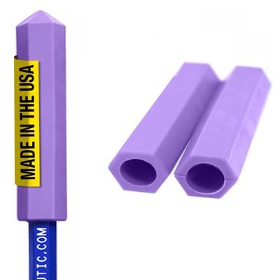 ARK Krypto-Bite Chewable Pencil Topper, Sensory Chew Toys for Kids & Adults, Medical-Grade Chew Fidget for Autism, ADHD, SPD, Anxiety, Includes 1 Eraser-Less Pencil, XXT, Very Firm, Lavender, 3-Pack