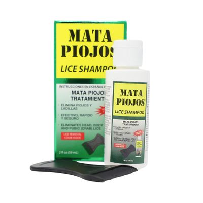 Mata Piojos, Lice and Nit Treatment Shampoo, For Kids and Adults, 2 FL Oz, Bottle