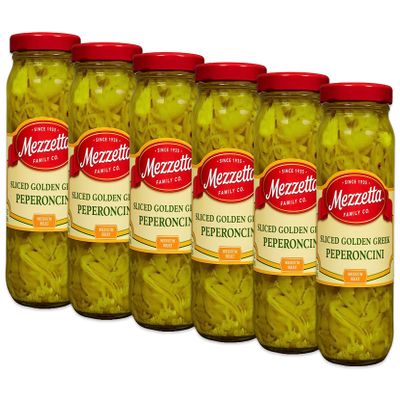 G L Mezzetta Peppers, Gld Gr Slc Pprnc, 16-Ounce (Pack of 6)