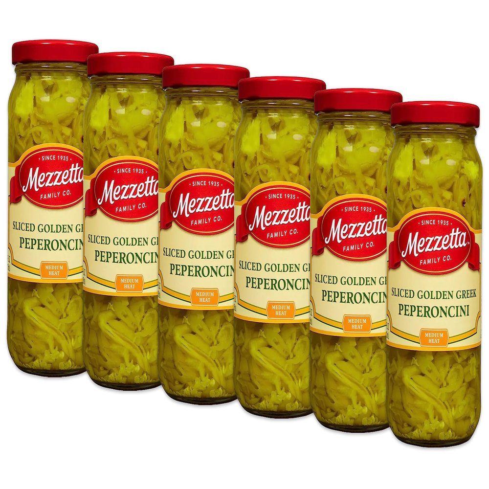 G L Mezzetta Peppers, Gld Gr Slc Pprnc, 16-Ounce (Pack of 6)