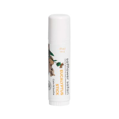 All-Natural Baby Cold Stick - Eucalyptus & Mint Soothing Chest Rub, Herbal Vapor Rub to Relieve Cold Symptoms, Petrolatum-Free, Hypoallergenic, Plant-Derived, Made in USA by Safflower Safari