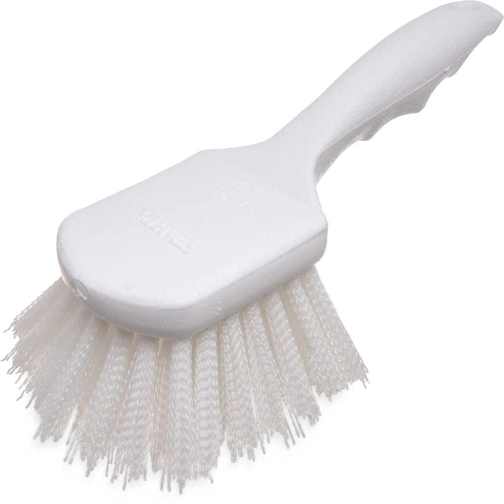 SPARTA 4054102 Utility Scrub Brush, 8" x 3", White