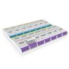 EZY DOSE Weekly (7-Day) Pill Organizer, Vitamin Container, and Daily Medicine Planner, 2X-Large Push Button Compartments, Arthritis Friendly, Easy to Use, 4 Times a Day, Clear Lids, BPA Free view 1