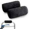 DELUXE PlushGrips Fleece Walker Grip Covers - 1 Pair (Black) view 1
