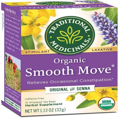 2 Savers Package:Traditional Medicinals Smooth Move Herb Tea (3x16 Bag)