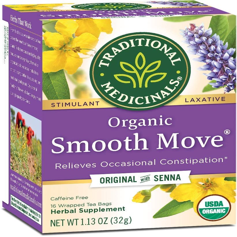 2 Savers Package:Traditional Medicinals Smooth Move Herb Tea (3x16 Bag)